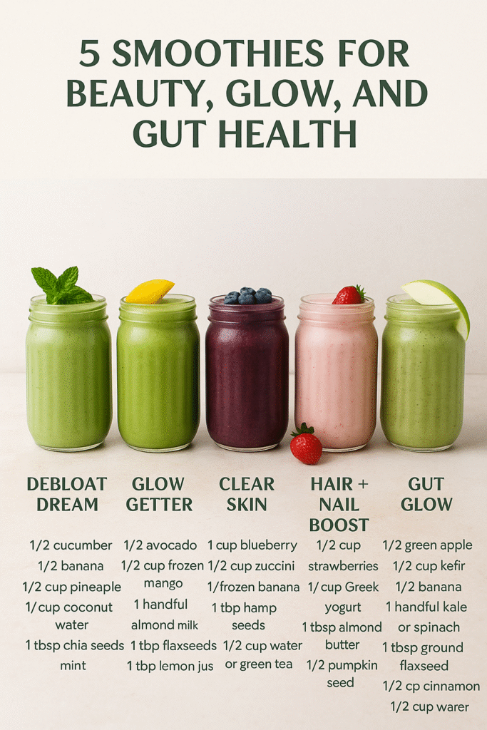 5 Beauty Smoothies for Glow, Gut Health, and Clear Skin